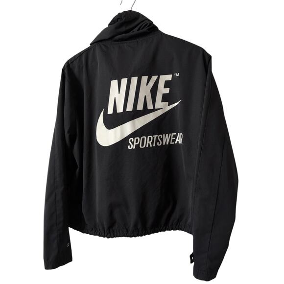 Nike Pullover Archive Jacket Womens Top Medium Black Hoodie Swoosh Gym - Picture 6 of 10